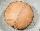 Handmade Moroccan Leather Pouf – Premium Genuine Leather Ottoman Pouf for Living Room Decor, Moroccan Style Gift