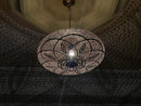 gold metal pendant light - product photo 1