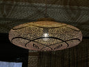 gold metal pendant light - product photo 1