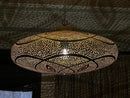 gold metal pendant light - product photo 1