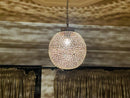 Moroccan Brass Pendant Light – Handcrafted Lantern Ceiling Light with Adjustable Chain, Perfect for Home or Restaurant Décor