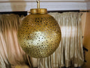 Moroccan Brass Pendant Light – Handcrafted Lantern Ceiling Light with Adjustable Chain, Perfect for Home or Restaurant Décor