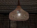 Handmade Moroccan Brass Pendant Light with Adjustable Chain, Atlas Lights Ceiling Fixture - 5 Sizes Available