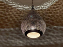 Handmade Moroccan Brass Pendant Light | Pierced Artisan Lighting for Boho Home Decor | Exotic Brass Hanging Pendant