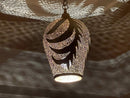 Handmade Moroccan Brass Pendant Light with Pierced Boho Design – Brass Hanging Lamp with Adjustable Chain, Perfect for Bohemian Decor