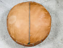 Moroccan POUF **50% OFF** with White Stitching Leather Pouf Ottoman Pouf Morrocan Leather Pouf Moroccan Pouffe