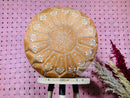Moroccan POUF **50% OFF** with White Stitching Leather Pouf Ottoman Pouf Morrocan Leather Pouf Moroccan Pouffe