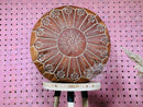 Handmade Moroccan Leather Pouf Ottoman - "17.72x17.72x10.63" inches - Bohemian Floor Pillow for Home Décor & Footstool