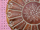 Handmade Moroccan Leather Pouf Ottoman - "17.72x17.72x10.63" inches - Bohemian Floor Pillow for Home Décor & Footstool
