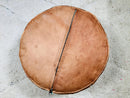 Handmade Moroccan Leather Pouf Ottoman - "17.72x17.72x10.63" inches - Bohemian Floor Pillow for Home Décor & Footstool