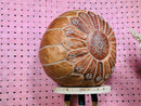 Handcrafted Moroccan Leather Pouf – Bohemian Decor Ottoman, Footstool, Decorative Pouf – "17.72 x 17.72 x 10.63" inches – Ready to Ship