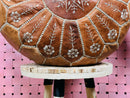 Handcrafted Moroccan Leather Pouf – Bohemian Decor Ottoman, Footstool, Decorative Pouf – "17.72 x 17.72 x 10.63" inches – Ready to Ship