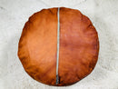 Handcrafted Moroccan Leather Pouf - "19.69x19.69x11.81" Inches Bohemian Ottoman, Footstool, Floor Pillow for Home Decor, Moroccan Furniture