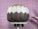 Handcrafted Moroccan Leather Pouf Ottoman - Bohemian Brown Pouf, "18.90x18.90x12.20" Inches Footstool Ottoman, Perfect for Boho Decor