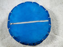 Handcrafted Moroccan Leather Pouf Ottoman Footstool - Blue & Brown Genuine Leather Pouf Cover - Unique Leather Ottoman Pouf