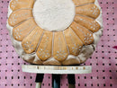 Handcrafted Moroccan Leather Pouf Ottoman | Round Tan & Brown Footstool | Moroccan Floor Cushion | Perfect for Coffee Table or Decor
