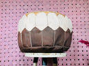 Handcrafted Moroccan Leather Pouf Ottoman | Round Tan & Brown Footstool | Moroccan Floor Cushion | Perfect for Coffee Table or Decor
