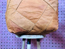 Handcrafted Authentic Morocan Leather Pouf - Square Ottoman Pouffe for Living Room Decor | Unstuffed Genuine Brown Footstool, Artisan Pouffe