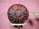 Handmade Moroccan Leather Pouf - Natural Brown Floor Pillow | Ottoman Footstool | Moroccan Decor Pouf for Bohemian Home | By 100kends