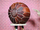 Handmade Moroccan Leather Pouf - Natural Brown Floor Pillow | Ottoman Footstool | Moroccan Decor Pouf for Bohemian Home | By 100kends