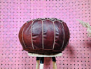 Handcrafted Dark Brown Moroccan Leather Pouf Ottoman – Round Moroccan Pouffe, Luxury Decor Pouf, Perfect for Living Room & Bedroom