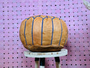 Handmade Moroccan Leather Pouf - Brown Round Ottoman Footstool - Handcrafted Living Room Pouf, Unstuffed Hassock Ottoman
