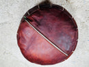 Handcrafted Moroccan Leather Pouf Ottoman Footstool - Genuine Leather Kilim Pouf, Perfect for Moroccan Style & Master Bedroom Decor