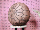 Moroccan Leather Pouf Ottoman - Neutral Round Ottoman Footstool - Leather Ottoman Pouf for Living Room Decor, Coffee Table, and Tray Holder
