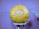 Handmade Yellow Leather Pouf - Genuine Moroccan Pouf Seat, Marrakesh Cushion, Floor Cushion Ottoman Pouf - Perfect Living Room Decor