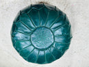 Handmade Moroccan Leather Pouf | Artisan Leather Ottoman | Footstool Pouffe Chair | Handmade Pouffe | by 100kends