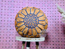 Handmade Moroccan Leather Pouf - Brown Round Ottoman Footstool - Handcrafted Living Room Pouf, Unstuffed Hassock Ottoman