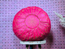 Moroccan Pink Leather Pouf Ottoman - Handcrafted Moroccan Foot Stool | Leather Ottoman Pouf, Perfect Moroccan Decor Poufs, Poufs by 100kends