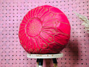 Moroccan Pink Leather Pouf Ottoman - Handcrafted Moroccan Foot Stool | Leather Ottoman Pouf, Perfect Moroccan Decor Poufs, Poufs by 100kends