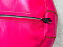 Handmade Pink Moroccan Leather Pouf - Round Footstool Ottoman, Pink Pouffe, Leather Moroccan Pouffe for Home Decor - Poufs by 100kends