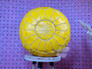 Handcrafted Yellow Moroccan Leather Pouf Ottoman – Boho Floor Cushion & Footstool for Living Room Decor