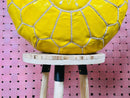 Handmade Yellow Moroccan Leather Pouf - Floor Cushion, Ottoman, Footstool, Moroccan Pouf for Living Room - Beautiful Poufs by 100kends