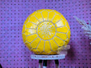 Vibrant Yellow Moroccan Leather Pouf – Handmade Bohemian Footstool, Perfect for Home Decor Accent