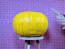 Bright Yellow Moroccan Leather Pouf - Handcrafted Berber Floor Cushion, Perfect Living Room Decor & Footstool Ottoman