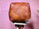 Authentic Moroccan Square Pouf - Handmade Leather Ottoman Footstool | Boho Floor Cushion | Perfect Living Room Decor & Home Gift