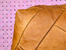 Handmade Moroccan Leather Square Pouf, Authentic Berber Ottoman, Natural Brown Footstool - Perfect Boho Home Decor by 100kends