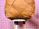 Handmade Moroccan Leather Square Pouf, Authentic Berber Ottoman, Natural Brown Footstool - Perfect Boho Home Decor by 100kends