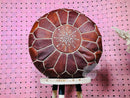 Handmade Moroccan Leather Pouf Ottoman - Round Brown Leather Pouf, Handcrafted Ottoman Pouf, Moroccan Leather Pouffe for Home Decor
