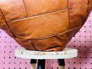 Handcrafted Moroccan Leather Pouf - Authentic Boho Ottoman, Perfect Floor Pouf, Square Leather Seat for Living Room Decor