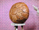 Handmade Moroccan Leather Pouffe | Tan Brown Leather Ottoman Footstool | Organic Moroccan Pouf | Handmade Leather Pouf | Poufs by 100kends