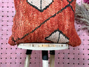 Moroccan Wool Pillow 18x20 Cover – Handcrafted Kilim Throw Pillow, Perfect for Home Decor, Outdoor Cushion, Window Seat, or Floor Pouf