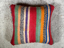 Moroccan Wool Pillow 18x20 Cover – Handcrafted Kilim Throw Pillow, Perfect for Home Decor, Outdoor Cushion, Window Seat, or Floor Pouf