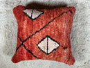 Moroccan Wool Pillow 18x20 Cover – Handcrafted Kilim Throw Pillow, Perfect for Home Decor, Outdoor Cushion, Window Seat, or Floor Pouf