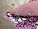 Handmade Moroccan Wool Pillow Cover 20x20 - Purple & Grey Square Throw Pillow, Boho Cushion Cover, Perfect for Bed and Sofa Decor