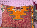 Handmade Moroccan Wool Pillowcase - 17 x 22 Inch Kilim Floor Cushion Cover for Sofa, Couch, or Home Décor