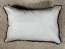 Handmade Moroccan Kilim Pillow Cover 16x24 – Bohemian Cushion for Living Room, Meditation, or Outdoor – Red & Black Wool Throw Pillow